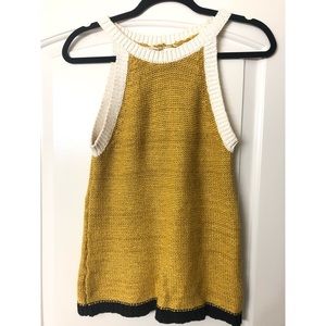 Anthro Moth Color block sweater tank